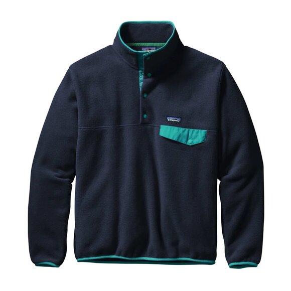 Patagonia Men's Lightweight Synchilla Snap-T Pullover Blue/Teal Size Medium - Picture 1 of 9